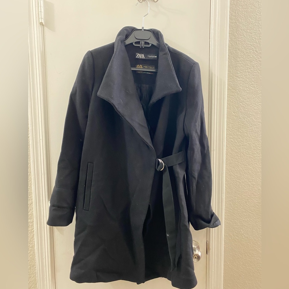 Zara Manteco Black Coat